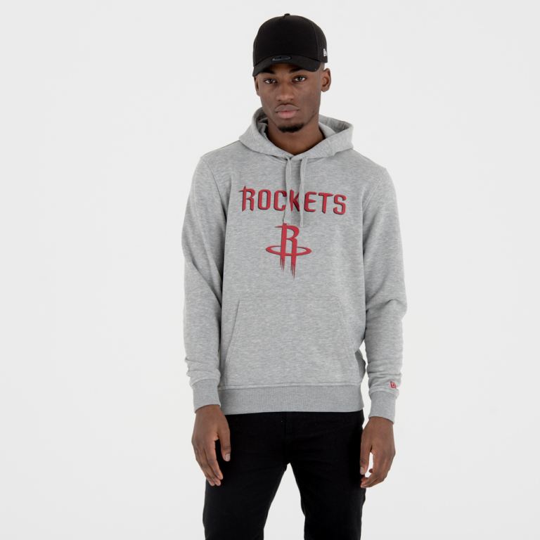 Ropa New Era Nba Grises - Houston Rockets Team Logo Pullover 23091KCHP